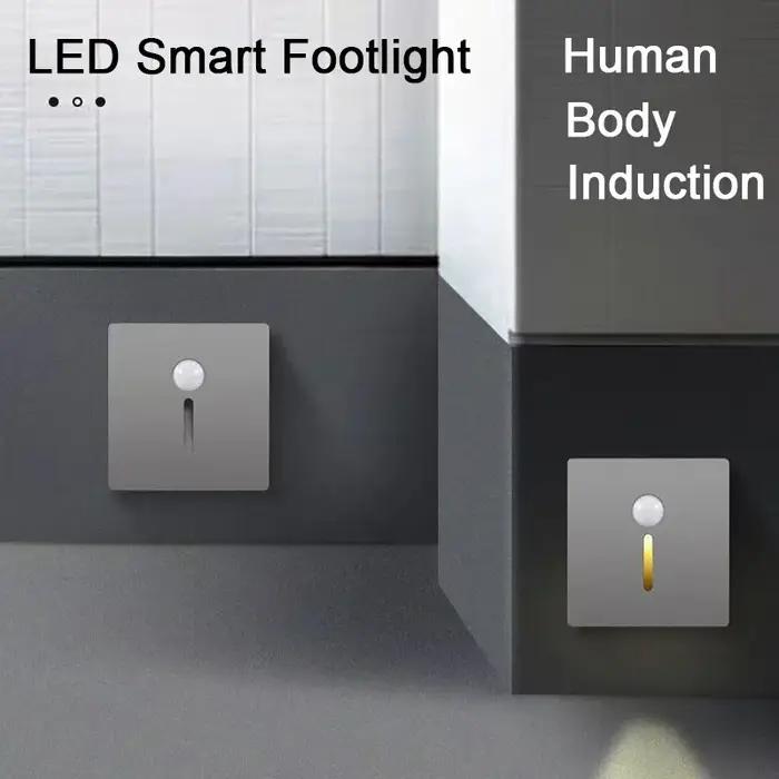 Capteur de mouvement intelligent LED escalier pied intérieur extérieur escalier applique encastré LE