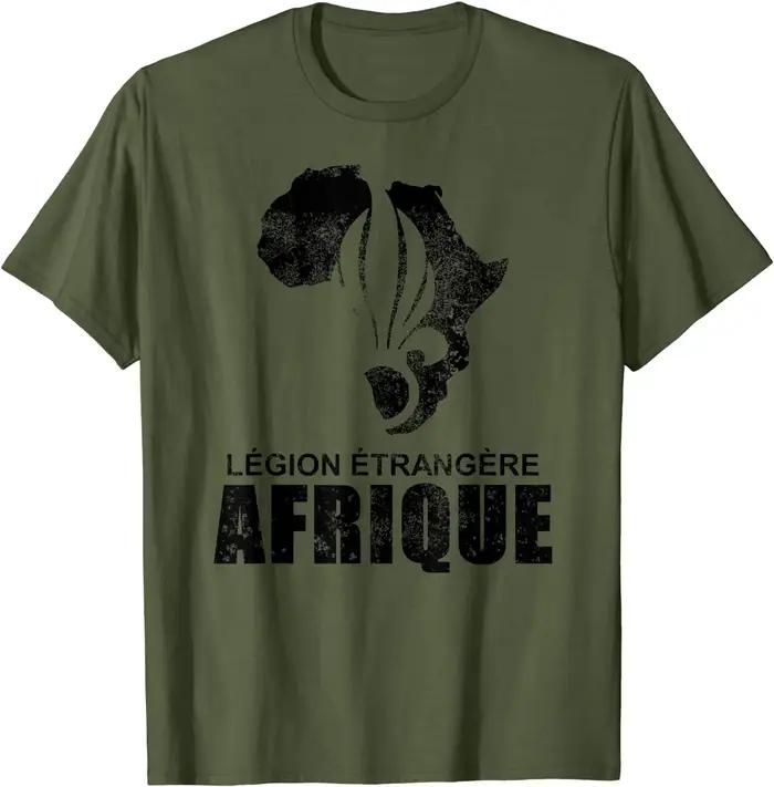 T-shirt Légion Étrangère en coton pour homme, design imprimé, confortable et respirant, pour hommes amoureux des forces armées, pour occasions quotidiennes et spéciales