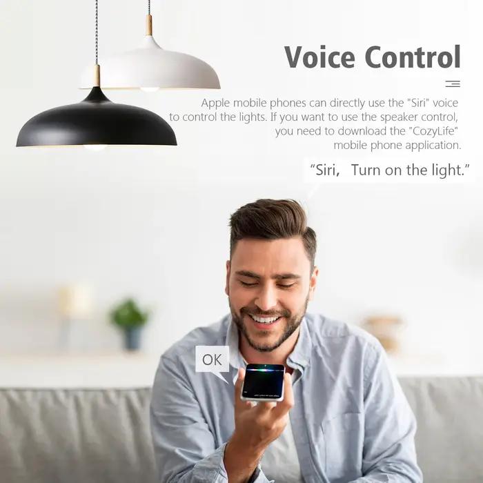 Homekit – ampoule Wifi intelligente multicolore, variable, E27, LED, contrôle Siri, fonctionne avec