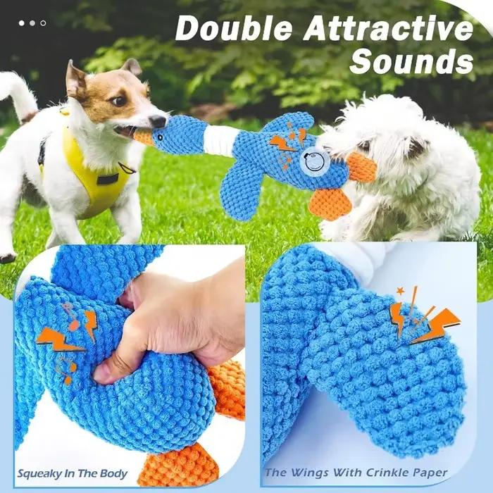 Jouets en peluche pour chiens résistants avec sons amusants pour apaiser et divertir chiots et chiens agressifs