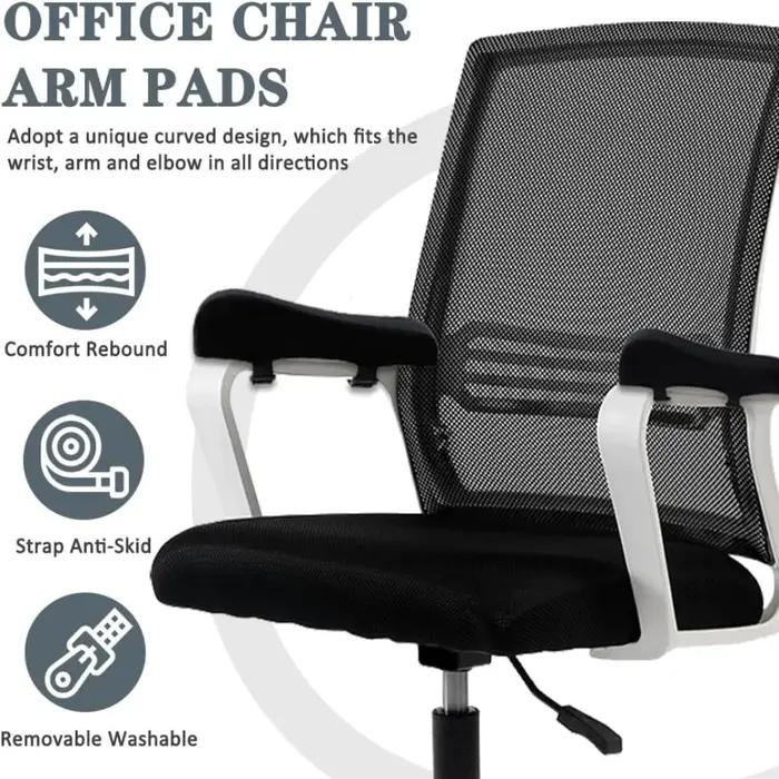 Un ensemble de coussins d'accoudoir de chaise de bureau et coudières en mousse à mémoire de forme, c