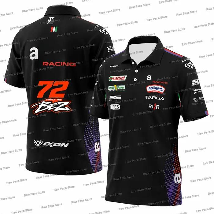 Polo pour homme Marco Bezzecchi 72 Racing Team 2026 – T-shirt de sport respirant pour l'extérieur – Martin 89 – Polos décontractés quotidiens grandes tailles